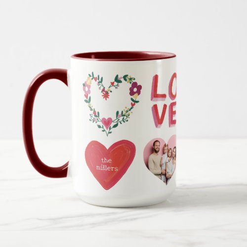 Where Love Grows Personalized Photo and Text Mug