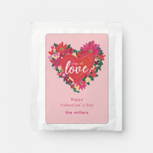Where Love Grows Personalized Valentine Treat Tea Bag Drink Mix
