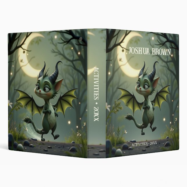 Where moonbeams dance, little mischief awakens.  3 ring binder (Background)