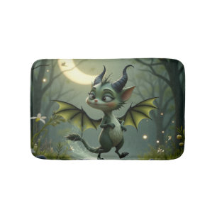 Where moonbeams dance, little mischief awakens. bath mat