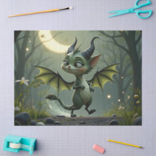 Where moonbeams dance, little mischief awakens.  tissue paper