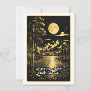 Where Moonlight Meets Silence Serene Nightscape Note Card