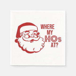 Where my Hos at cocktail napkins