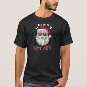 Where My Ho's At Santa Claus Red Plaid Funny Chris T-Shirt