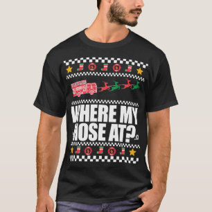 WHERE MY HOSE AT FIREFIGHTER Ugly Christmas Sweate T-Shirt