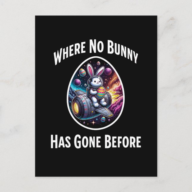 Where No Bunny Has Gone Before Postcard (Front)