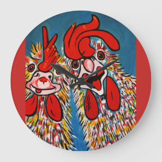 WHERE NOT CHICKENS LARGE CLOCK