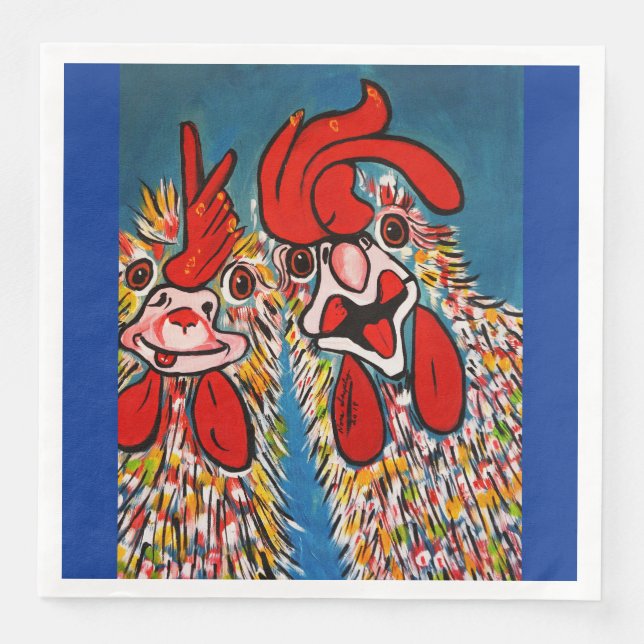 WHERE NOT CHICKENS PAPER DINNER NAPKINS (Front)