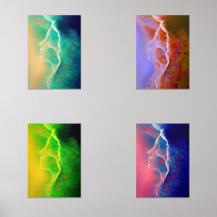 "Where Ocean Becomes Memory" - Blue Green Wall Art Sets