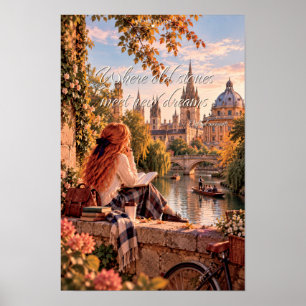 Where Old Stones Meet New Dreams Oxford England  Poster