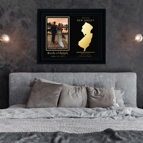 Where Our Journey Began New Jersey Wedding Photo Foil Prints