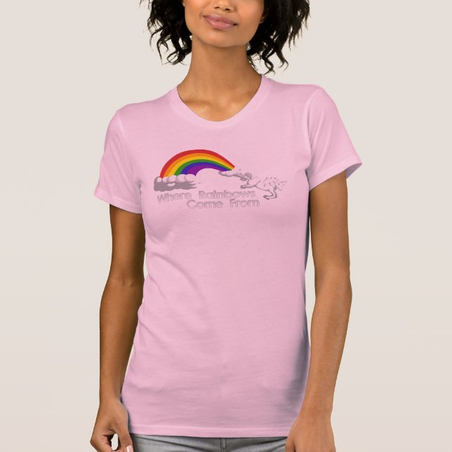 Where rainbows come from t-shirts (Front)
