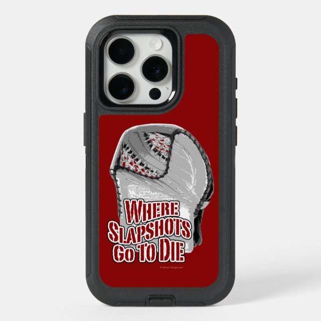Where Slapshots Go To Die (hockey) iPhone 15 Pro Case (Back)