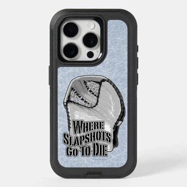 Where Slapshots Go To Die (hockey) iPhone 15 Pro Case (Back)