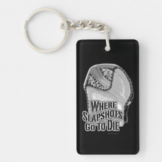 Where Slapshots Go To Die (Hockey) Keychain