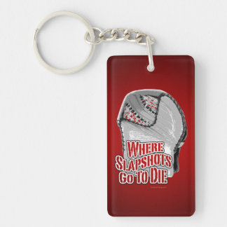 Where Slapshots Go To Die (Hockey) Keychain