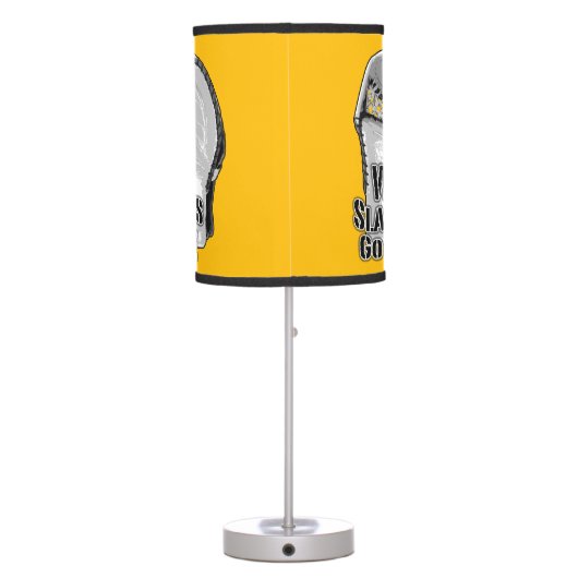 Where Slapshots Go To Die (Hockey) Table Lamp (Back)
