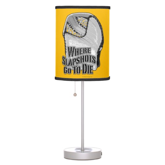 Where Slapshots Go To Die (Hockey) Table Lamp (Right)