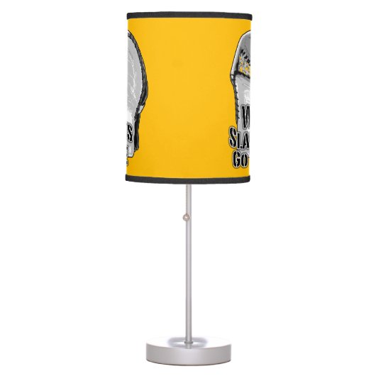 Where Slapshots Go To Die (Hockey) Table Lamp (Front)