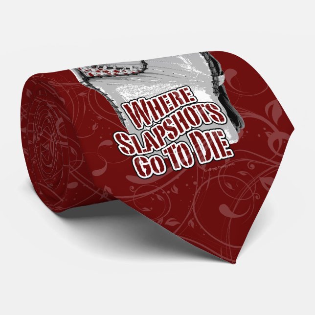 Where Slapshots Go To Die (Hockey) Tie (Rolled)