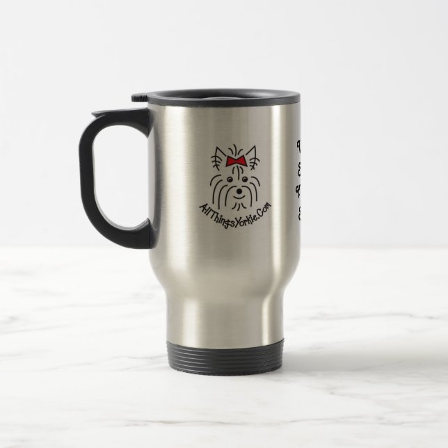 Where Smart Yorkies Shop! Travel Mug (Left)