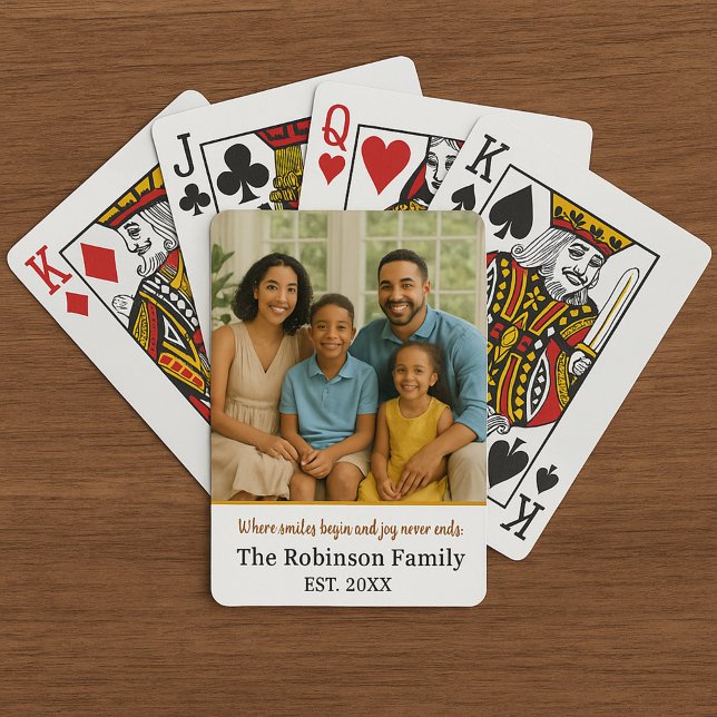 Where smiles begins: Photo Family  Poker Cards (Creator Uploaded)