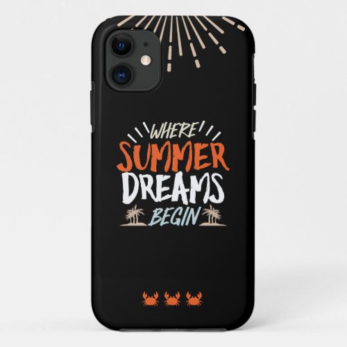 Where Summer Dreams Begin Celestial Beach Night iPhone 11 Case