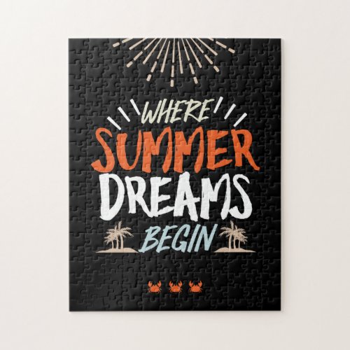 Where Summer Dreams Begin Celestial Beach Night Jigsaw Puzzle