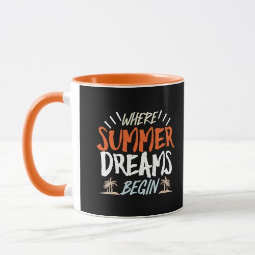 Where Summer Dreams Begin Celestial Beach Night Mug