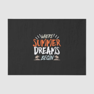 Where Summer Dreams Begin' Celestial Beach Night Tissue Paper