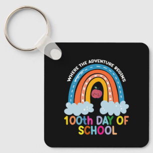 Where The Adventure Begins 100th Days Smarter Keychain