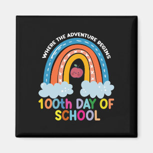 Where The Adventure Begins 100th Days Smarter Magnet