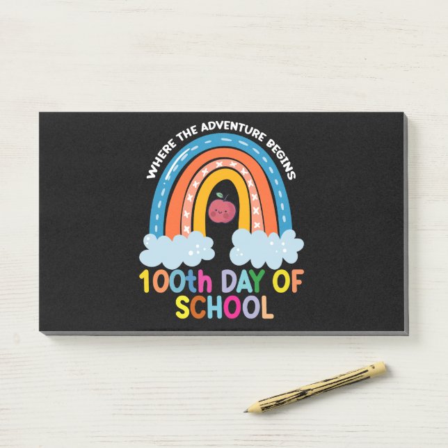 Where The Adventure Begins 100th Days Smarter  Post-it Notes (On Desk)