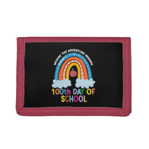 Where The Adventure Begins 100th Days Smarter Tri-fold Wallet