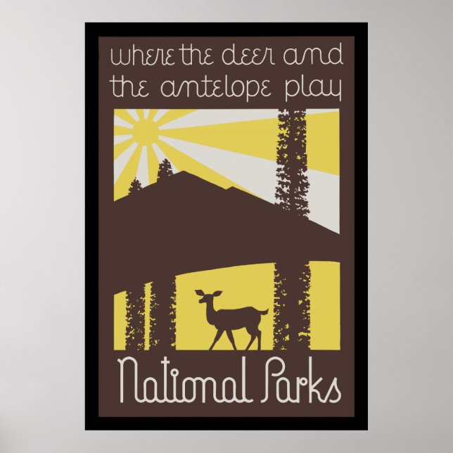 where the deer and antelope play poster (Front)