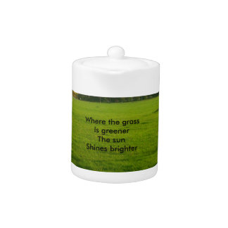 where the grass is greener teapot