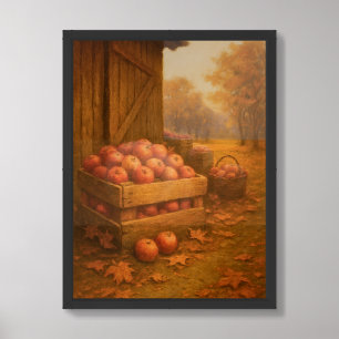 Where the Harvest Waits - Rustic Harvest Scene Framed Art