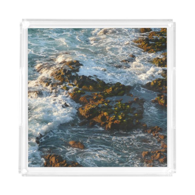 Where the Ocean Meets the Rocks Acrylic Tray (Front)
