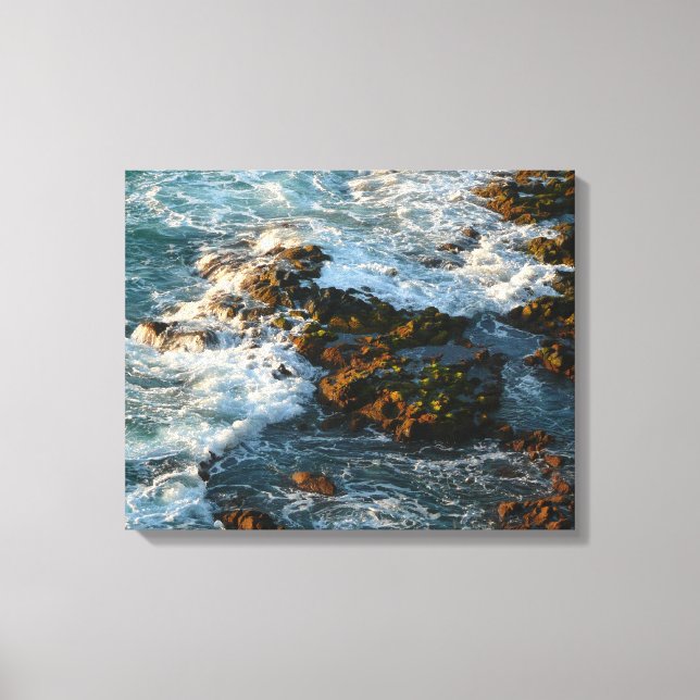 Where the Ocean Meets the Rocks Canvas Print (Front)