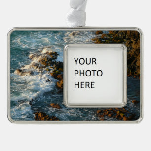 Where the Ocean Meets the Rocks Christmas Ornament