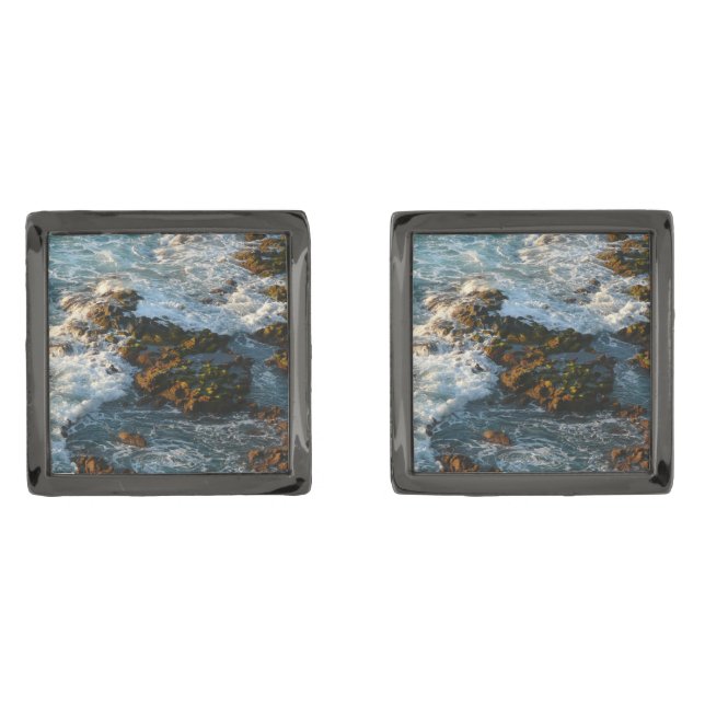 Where the Ocean Meets the Rocks Cufflinks (Front)