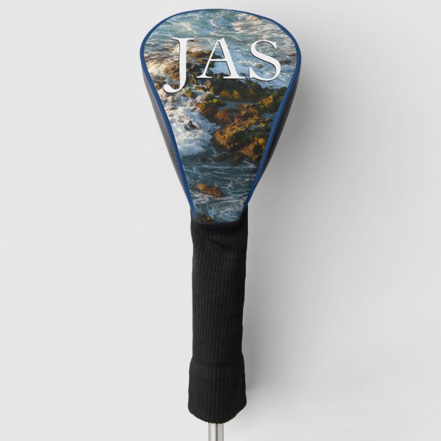 Where the Ocean Meets the Rocks Golf Head Cover (Front)