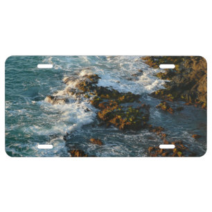 Where the Ocean Meets the Rocks License Plate