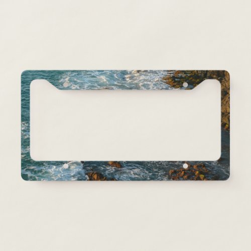 Where the Ocean Meets the Rocks License Plate Frame