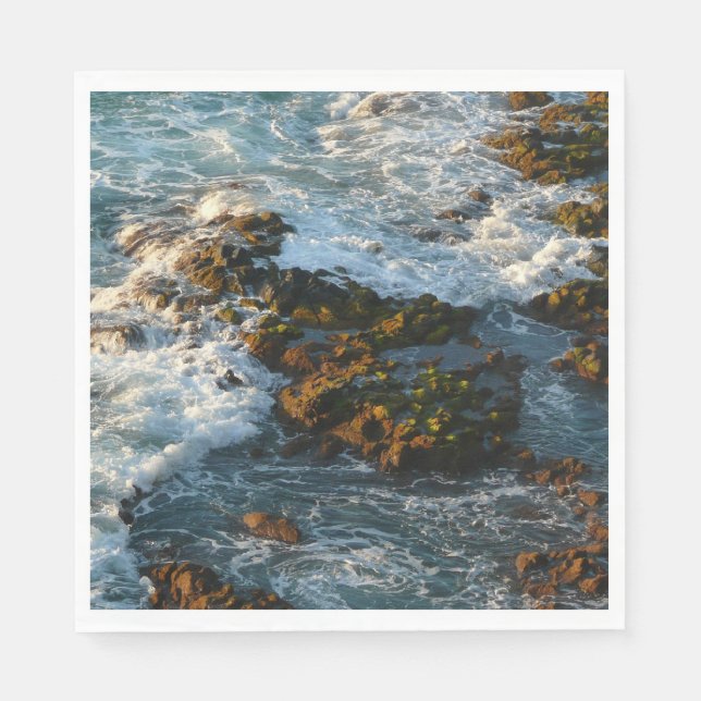 Where the Ocean Meets the Rocks Napkins (Front)