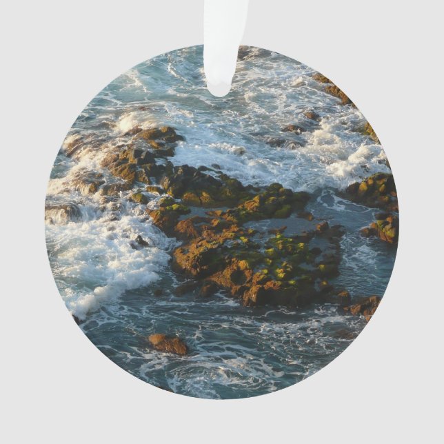 Where the Ocean Meets the Rocks Ornament (Front)