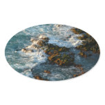 Where the Ocean Meets the Rocks Oval Sticker