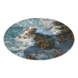 Where the Ocean Meets the Rocks Oval Sticker