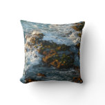 Where the Ocean Meets the Rocks Throw Pillow