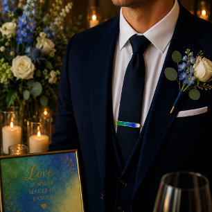 Where the Sky Meets the Deep Gold Finish Tie Bar